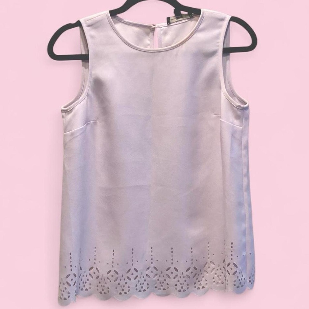Purple 💜 Banana Republic Sleeveless Top | Eyelet Details | Scallop trim | XS